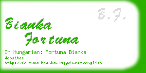 bianka fortuna business card